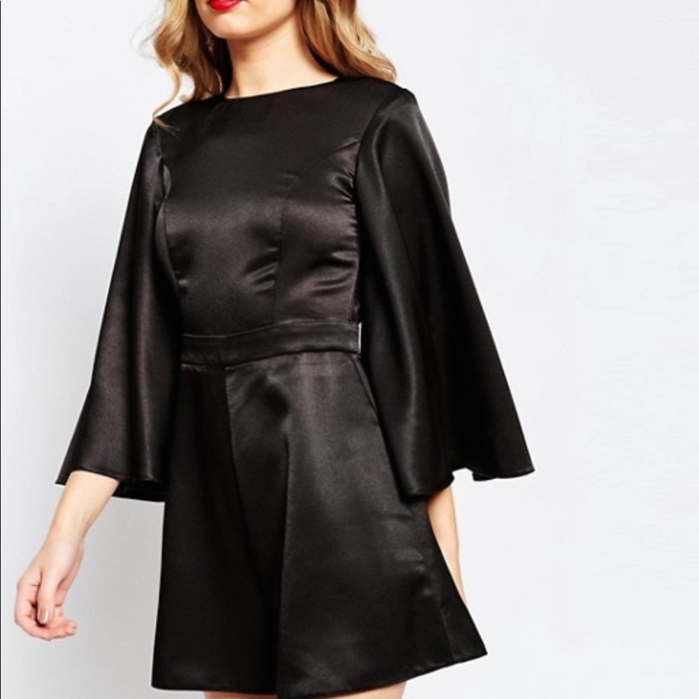 ASOS Satin Black Romper - Picture 3 of 5